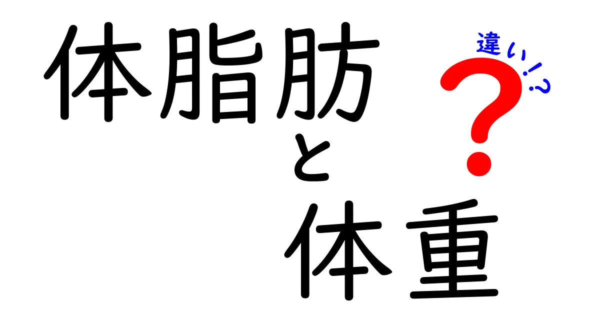 体脂肪と体重の違いを知ろう！健康のための正しい理解