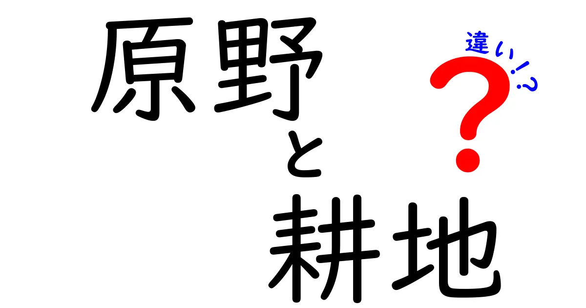 原野と耕地の違いを知ろう!それぞれの特徴と役割