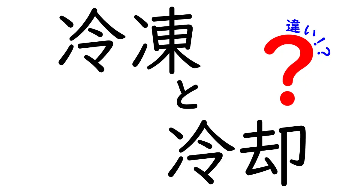 冷凍と冷却の違いを徹底解説！知っておきたい保存方法のポイント