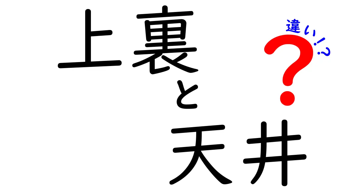 「上裏」と「天井」の違いとは？知られざる種類と使い方を解説！