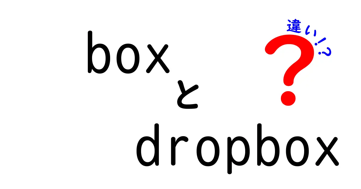 BoxとDropboxの違いを徹底解説！どちらがあなたに合っているのか？