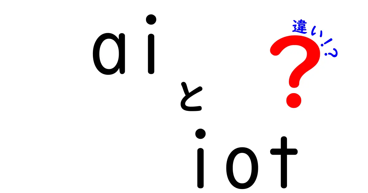 AIとIoTの違いをわかりやすく解説！未来のテクノロジーを理解しよう