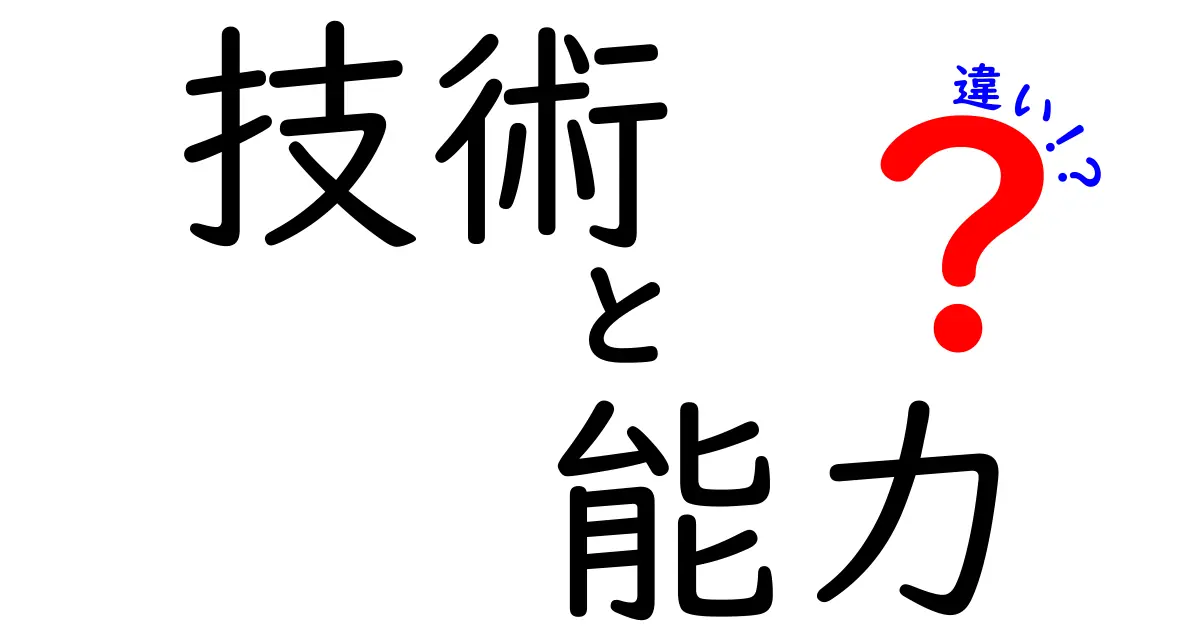 技術と能力の違いを徹底解説！あなたのスキルを磨く鍵はここにある