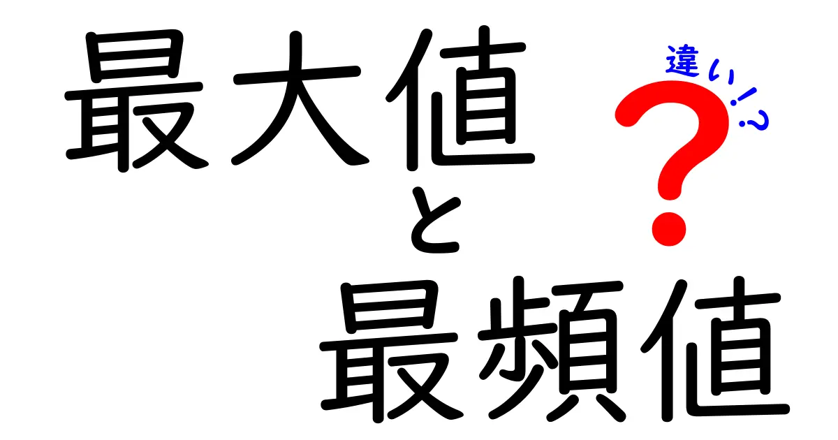 最大値と最頻値の違いをわかりやすく解説！中学生向けデータ分析入門