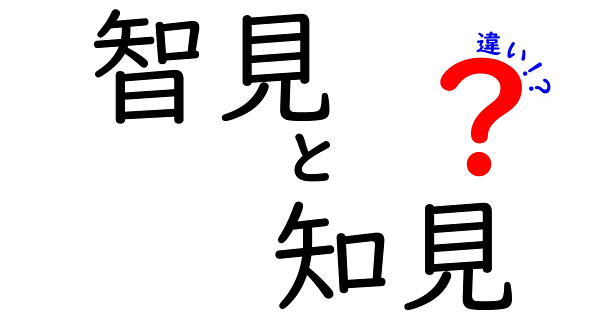 智見と知見の違いとは？分かりやすく解説！