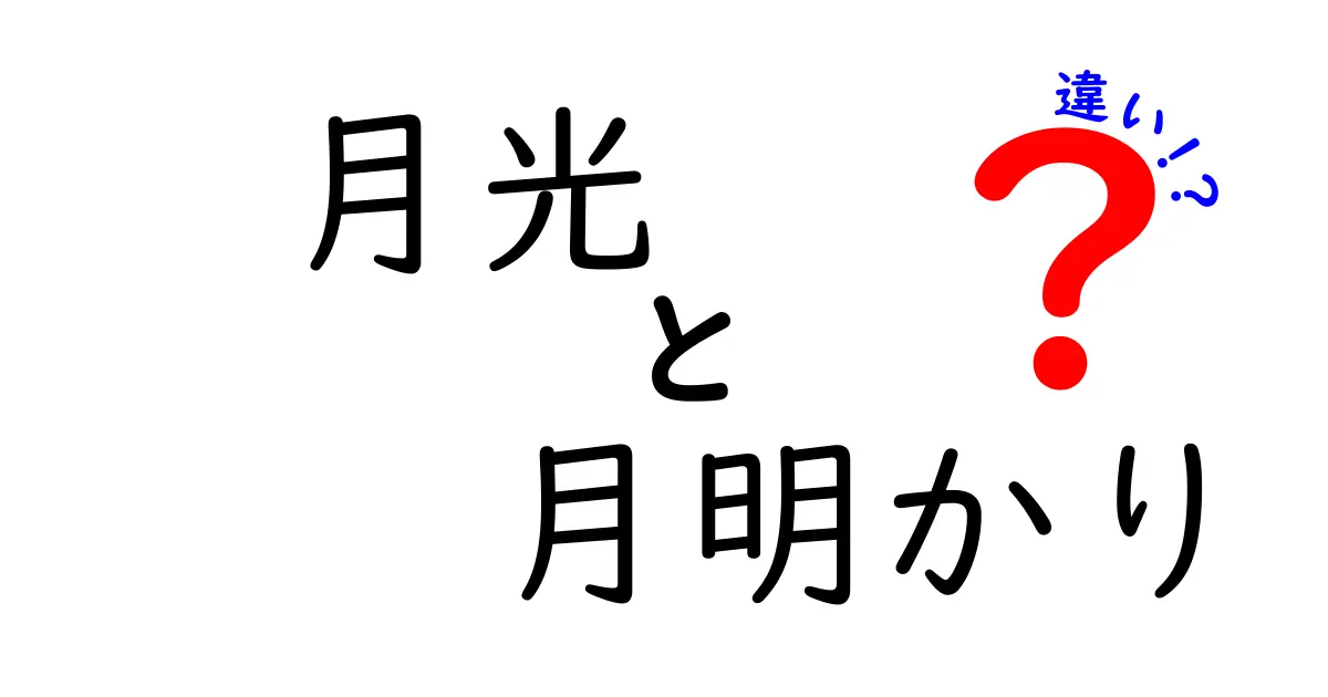 月光と月明かりの違いとは？知っておきたい基本知識