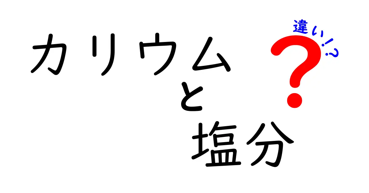 カリウムと塩分の違いを徹底解説！身体に与える影響とは？