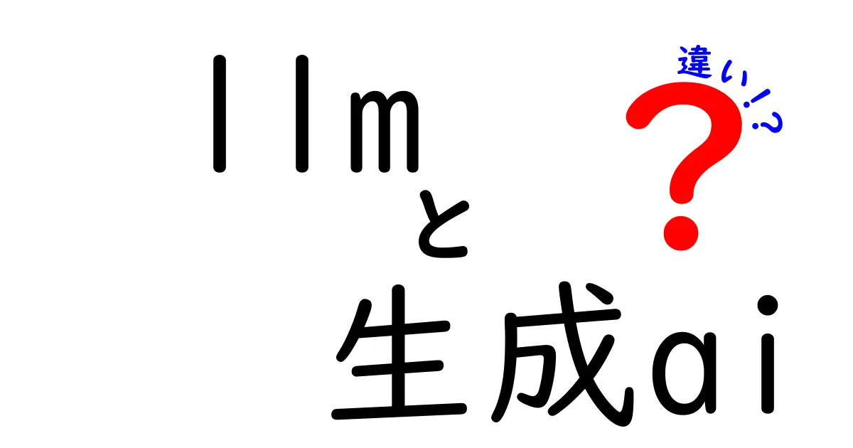 LLMと生成AIの違いとは？あなたの知らない世界を徹底解説！