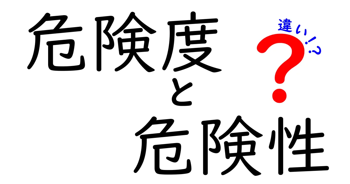 危険度と危険性の違いをわかりやすく解説！どちらを重視すべき？