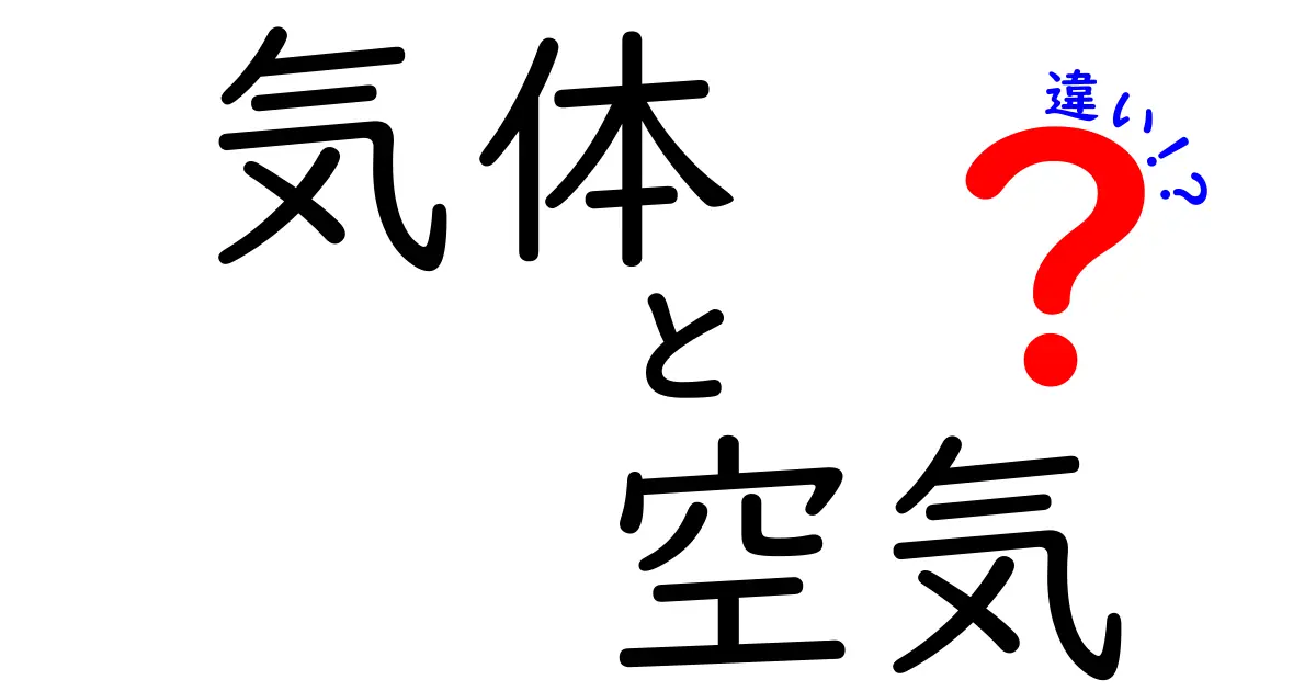 気体と空気の違いをわかりやすく解説!空気は特別な気体?