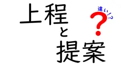 「上程」と「提案」の違いとは？わかりやすく解説します！