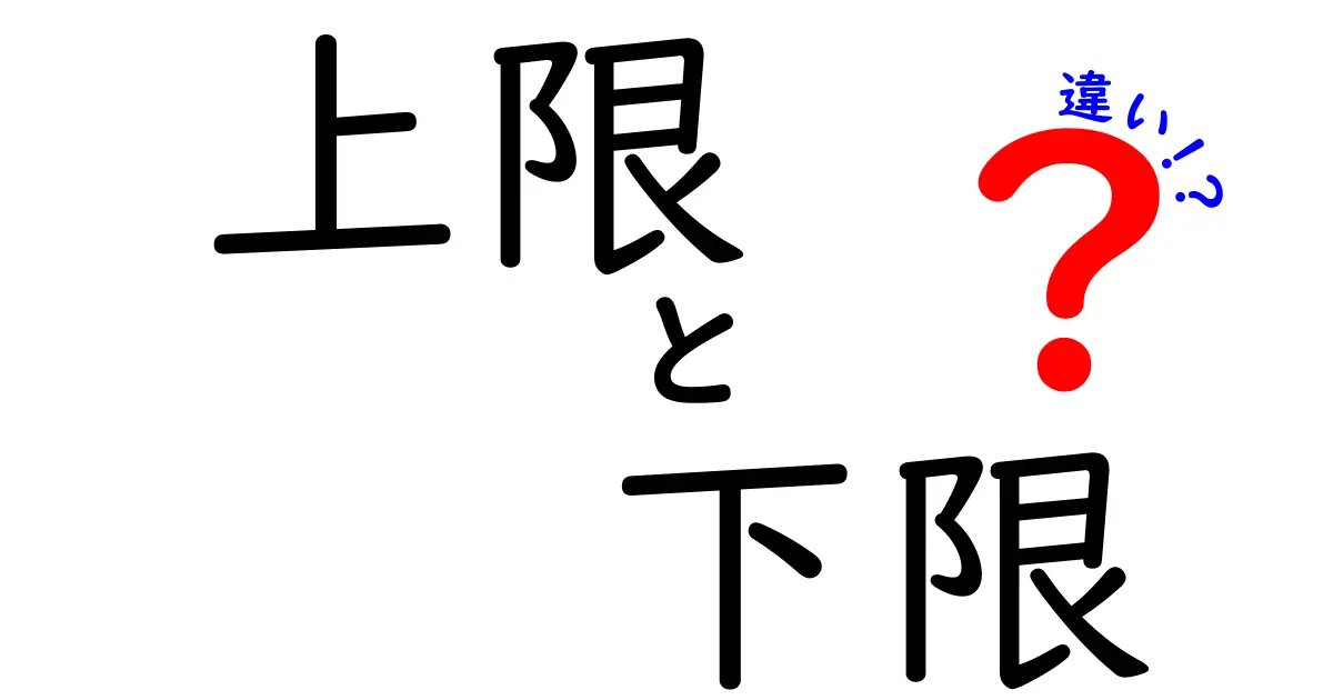 上限と下限の違いを徹底解説！理解を深めよう