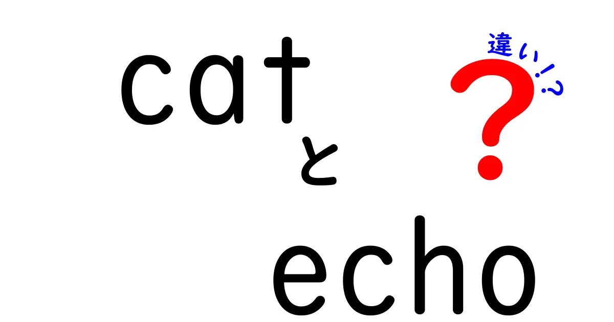 catとechoの違いを徹底解説！使い方やメリットは？