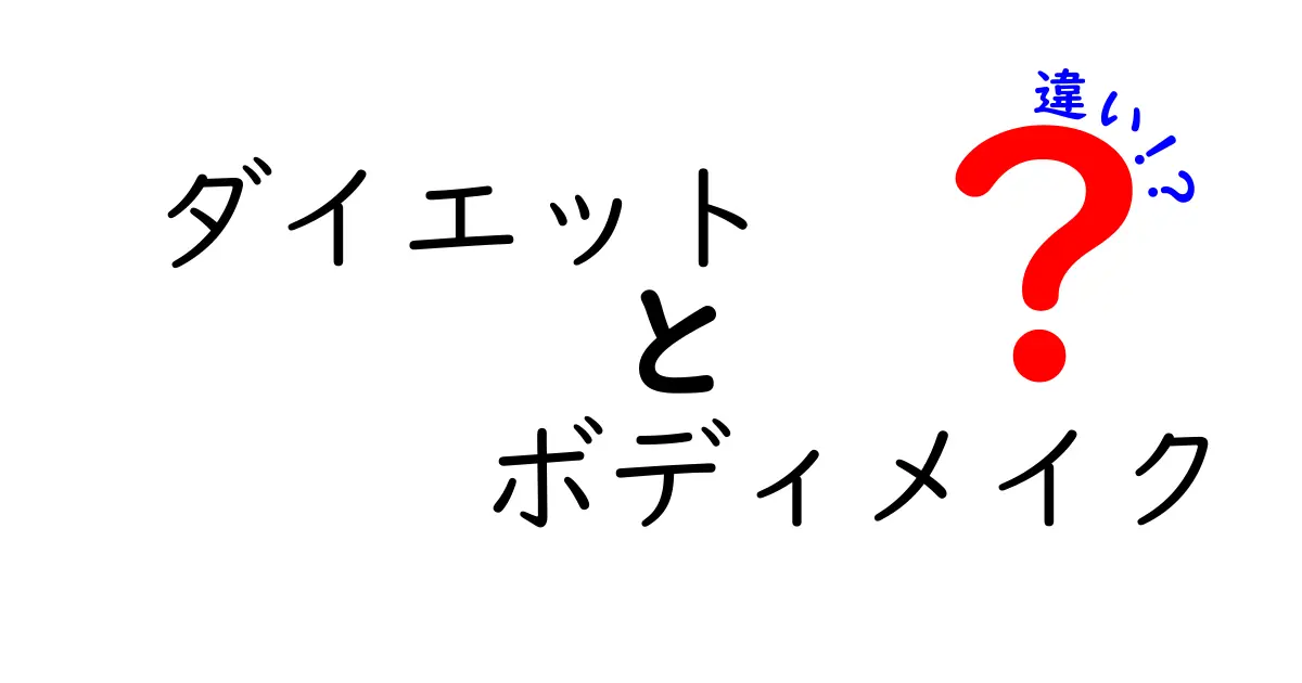 ダイエットとボディメイクの違いを徹底解説！自分に合った方法を見つけよう