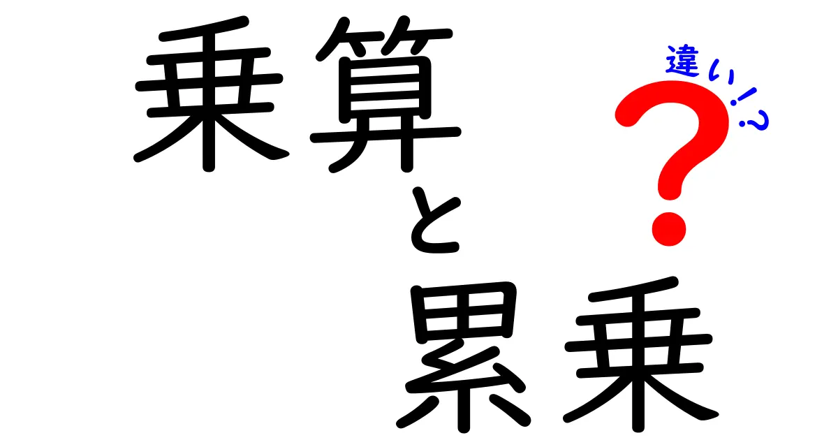 乗算と累乗の違いを徹底解説!中学生でもわかる数学の基礎