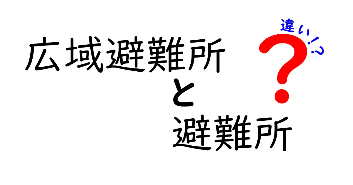 広域避難所と避難所の違いを知ろう!あなたの大切な命を守るために