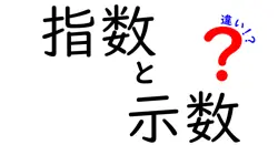 指数と示数の違いは？