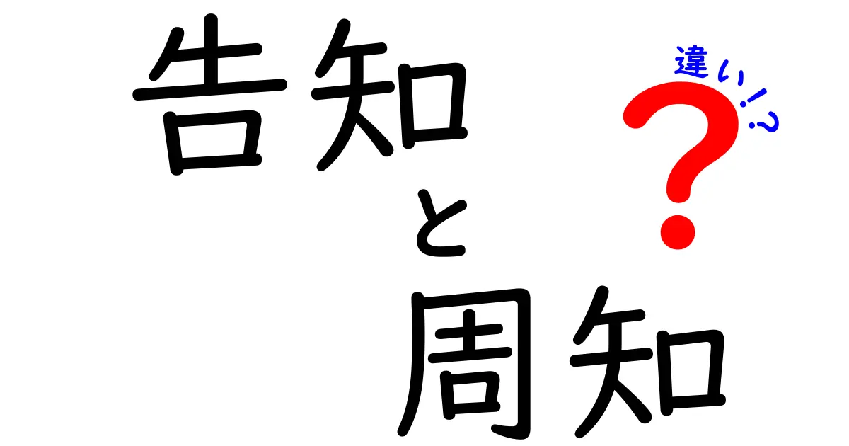 告知と周知の違いをわかりやすく解説！どちらを使うべき？