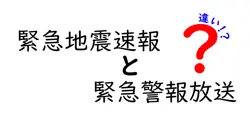 緊急地震速報と緊急警報放送の違いは？