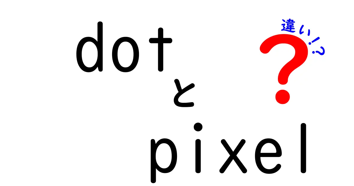 「ドット」と「ピクセル」の違いを詳しく解説！
