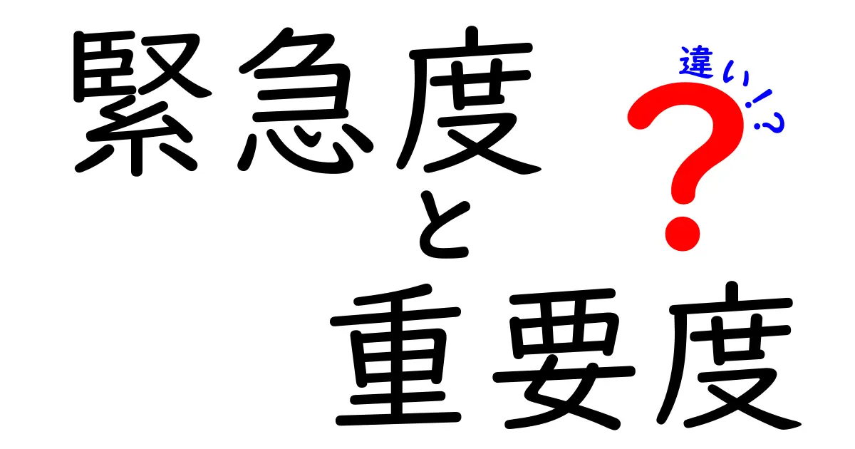 緊急度と重要度の違いを理解し、効率的に時間を使おう！