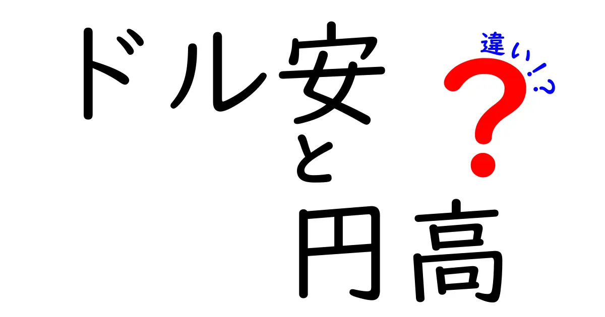 ドル安と円高の違いを知って得られる未来へのヒント