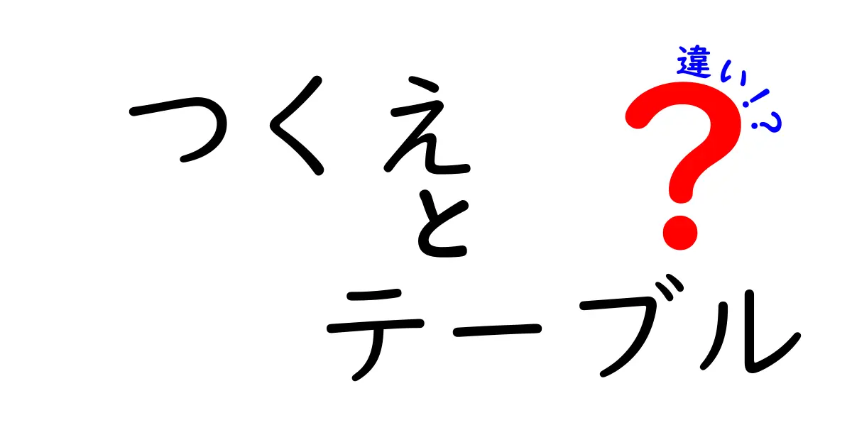 「つくえ」と「テーブル」の違いとは？日本の文化とデザインを知ろう！