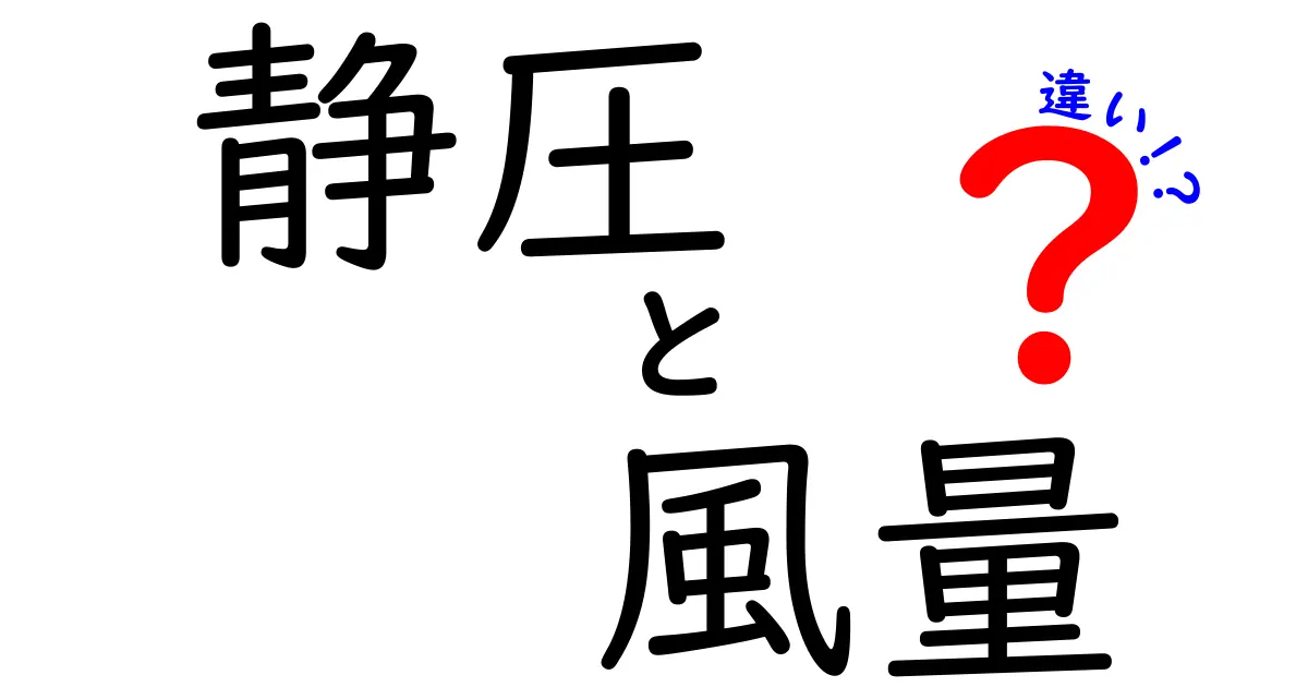 静圧と風量の違いを徹底解説！空気の流れを理解しよう