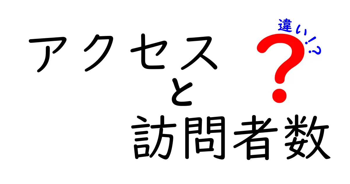「アクセス」と「訪問者数」の違いをわかりやすく解説!