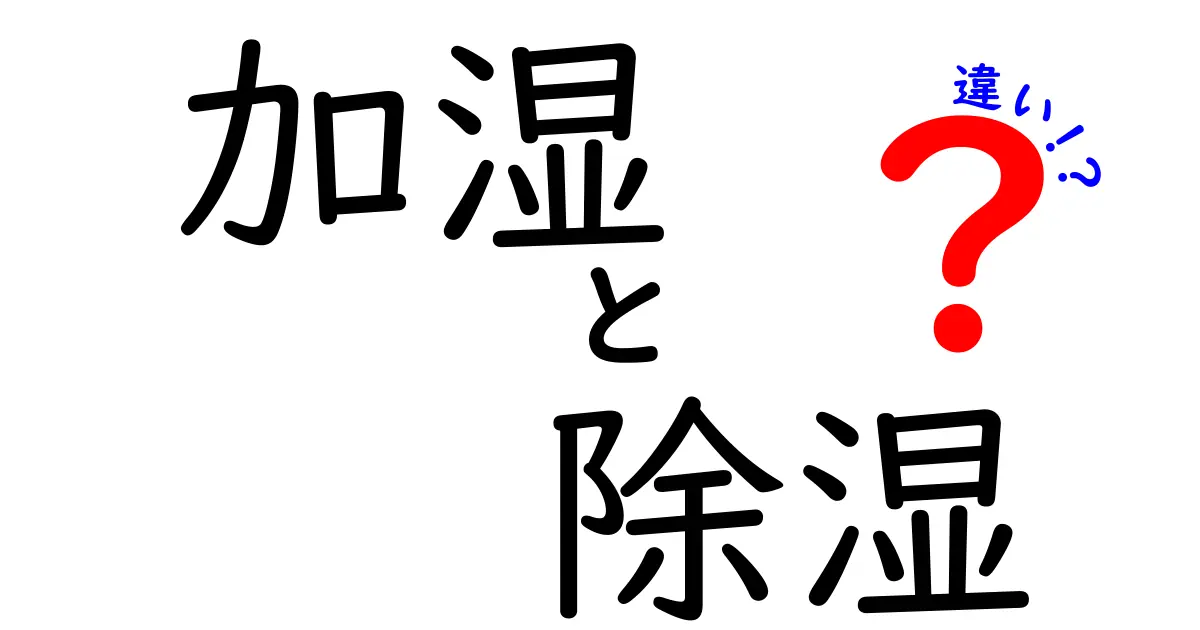 加湿と除湿の違いを徹底解説！快適な生活に役立てよう