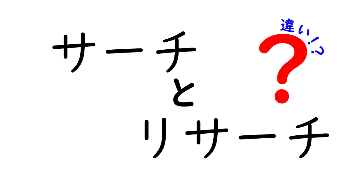 サーチとリサーチの違いとは？知識を深めるためのガイド