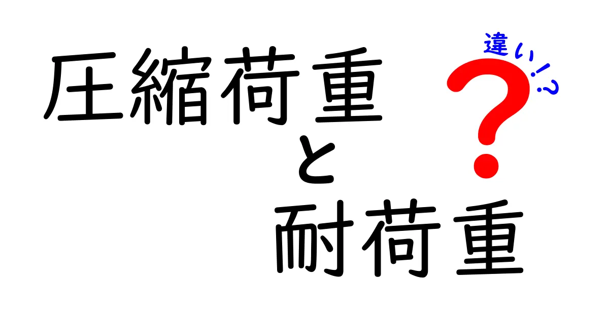 圧縮荷重と耐荷重の違いを詳しく解説！その重要性とは？