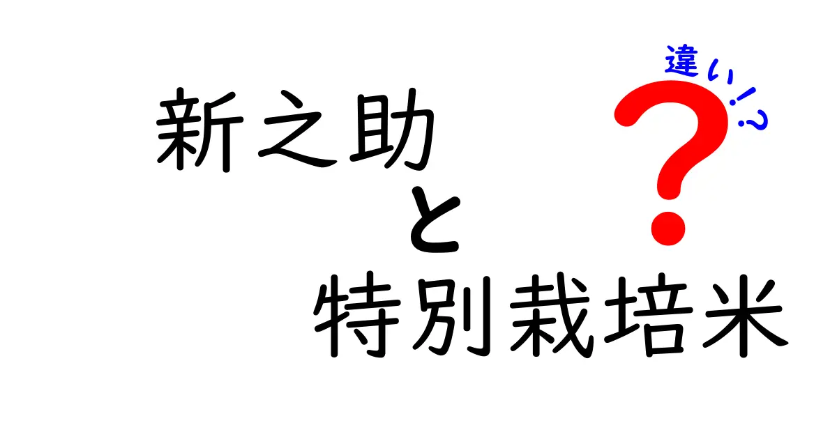 新之助と特別栽培米の違いとは？お米選びに役立つポイント解説