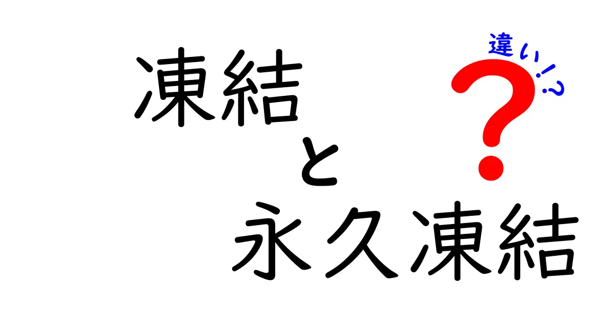 凍結と永久凍結の違いを徹底解説！あなたの知っておくべき基本知識