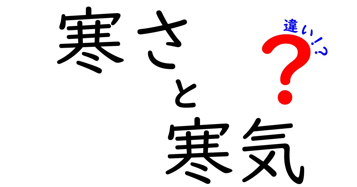 寒さと寒気の違いを知ろう！分かりやすく解説します