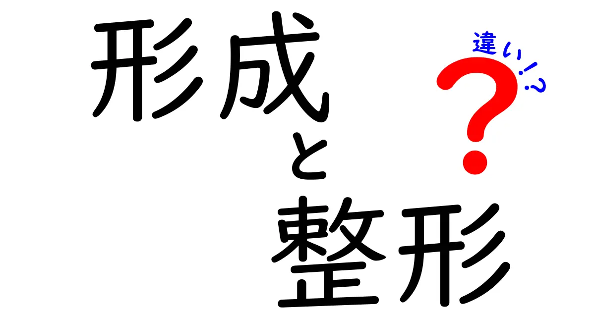 形成と整形の違いを徹底解説！あなたの知らない2つの言葉