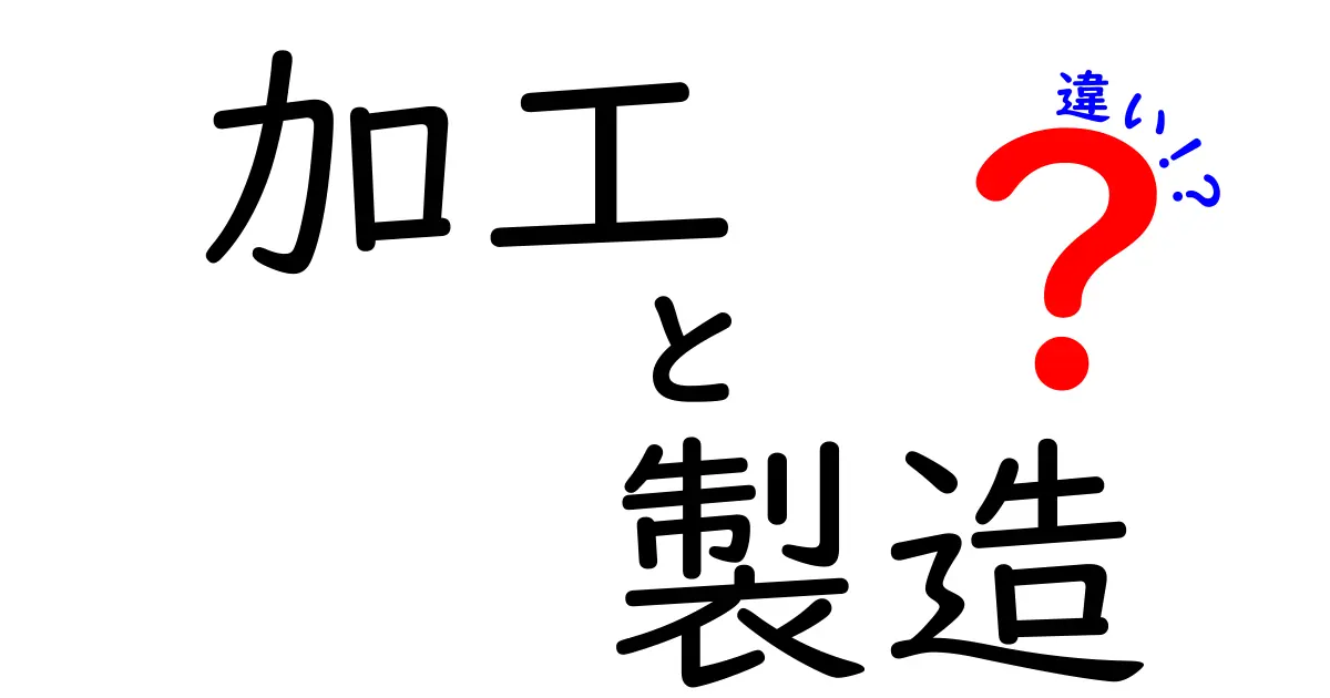 加工と製造の違いをわかりやすく解説！あなたはどちらを知っている？