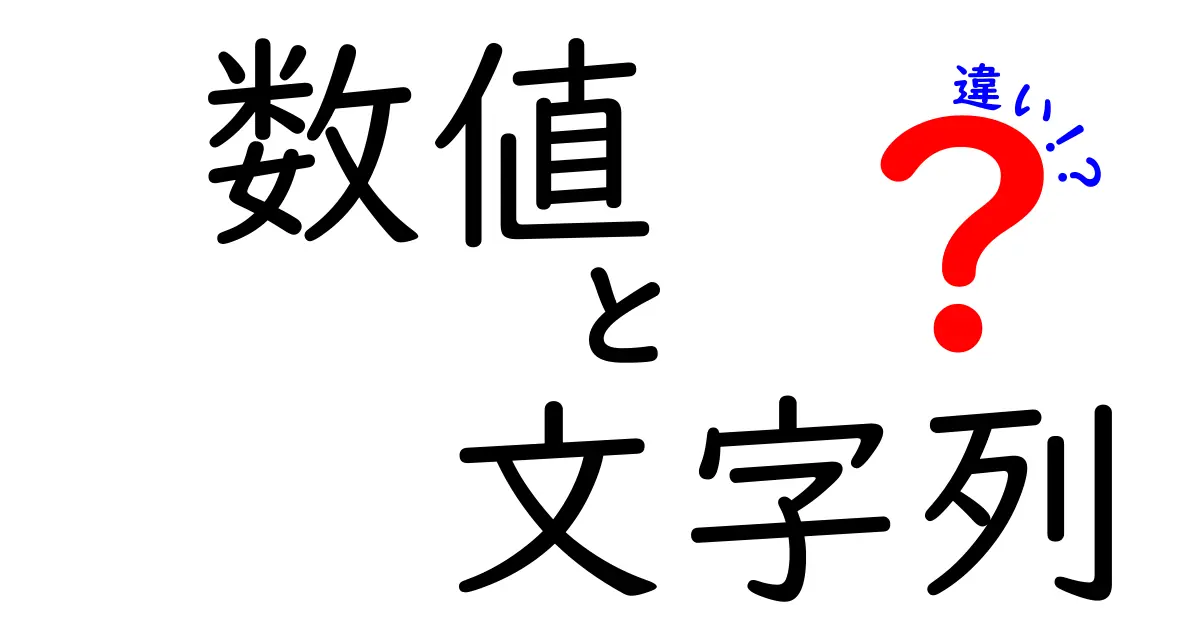 数値と文字列の違いを簡単に解説！あなたの生活に役立つ知識