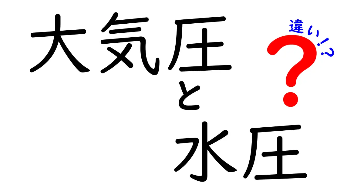 大気圧と水圧の違いを徹底解説!あなたの生活にどんな影響を与えているの?
