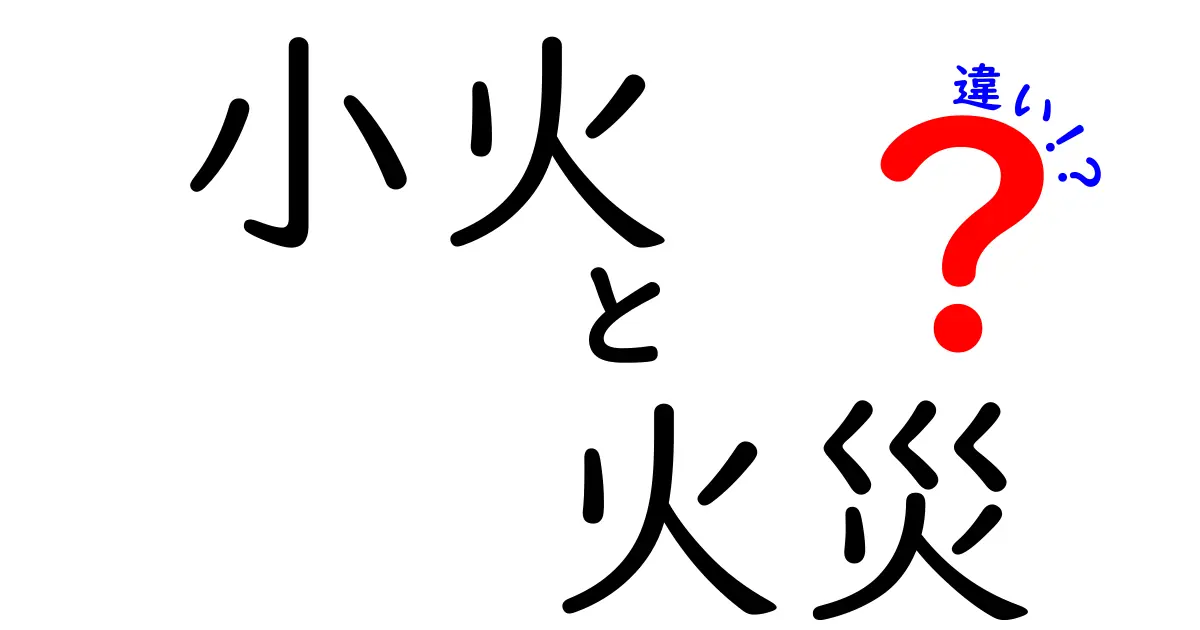 小火と火災の違いとは？これを知って防災意識を高めよう！