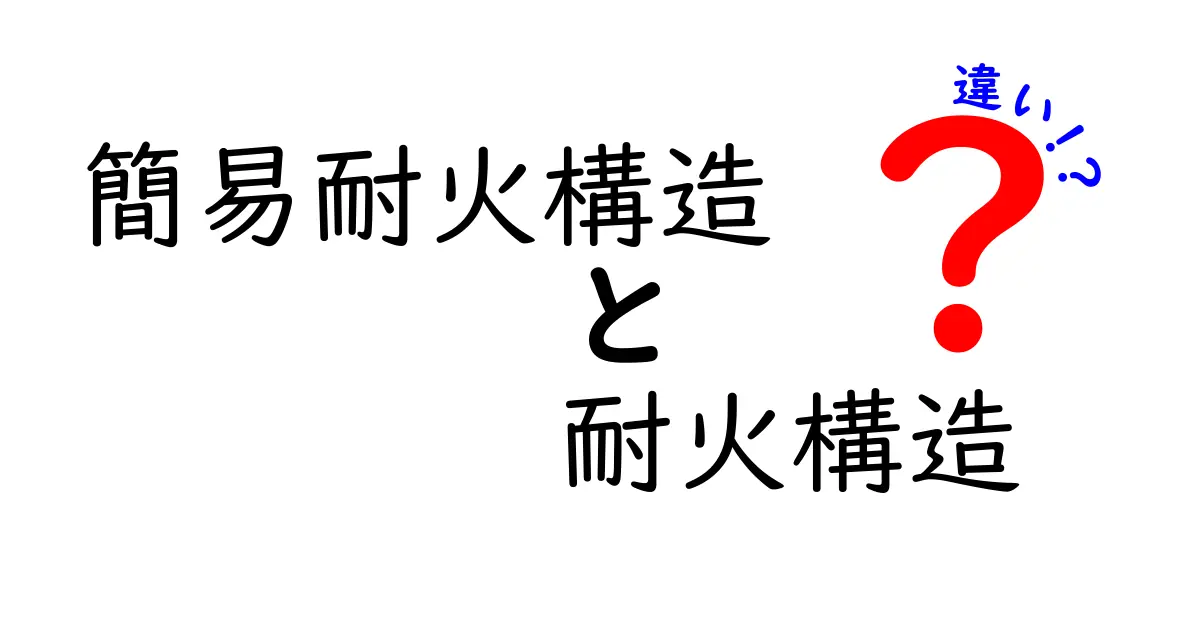 簡易耐火構造と耐火構造の違いを徹底解説！選び方のポイントも紹介