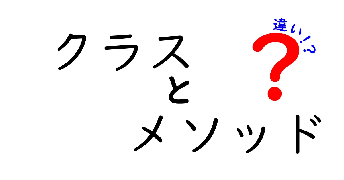 クラスとメソッドの違いをわかりやすく解説！プログラミング初心者必見