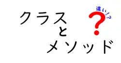 クラスとメソッドの違いは？