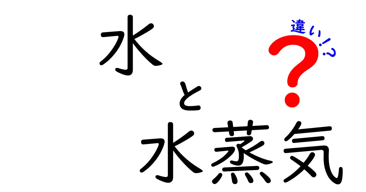 水と水蒸気の違いを解説！あなたの知らない物質変化とは？