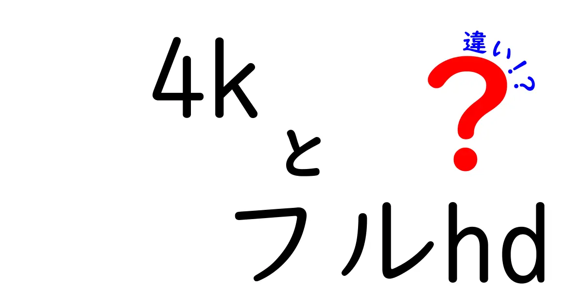 4KとフルHDの違い：映像の解像度を徹底比較！