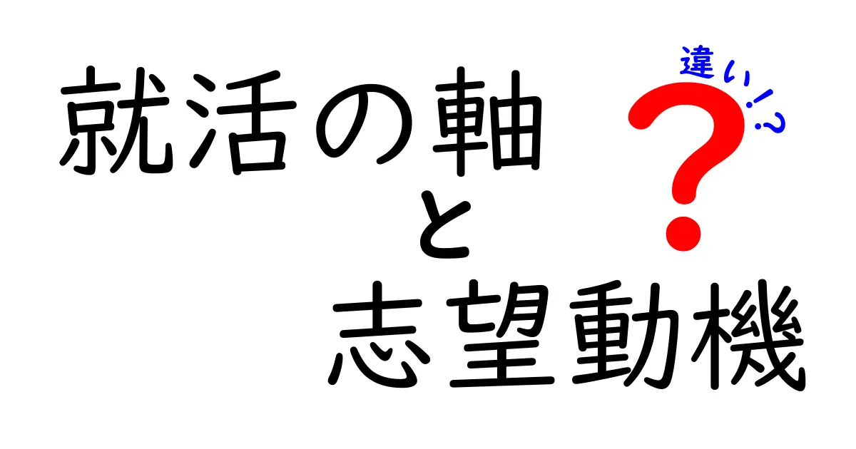 就活の軸と志望動機の違いをわかりやすく解説！就活成功のカギとは？