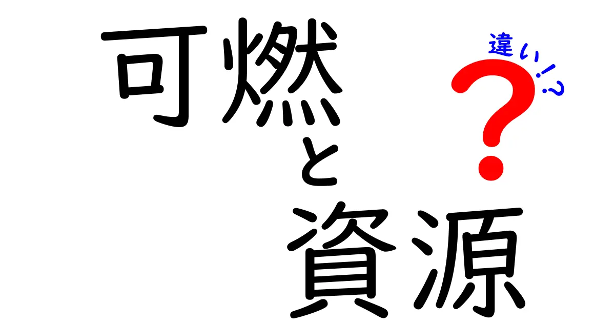 可燃と資源の違いを知ろう！環境問題に役立つ基礎知識