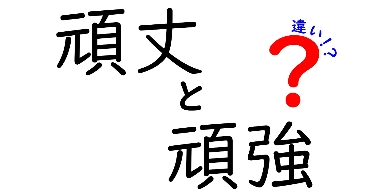 頑丈と頑強の違いとは？その特徴を徹底解説！