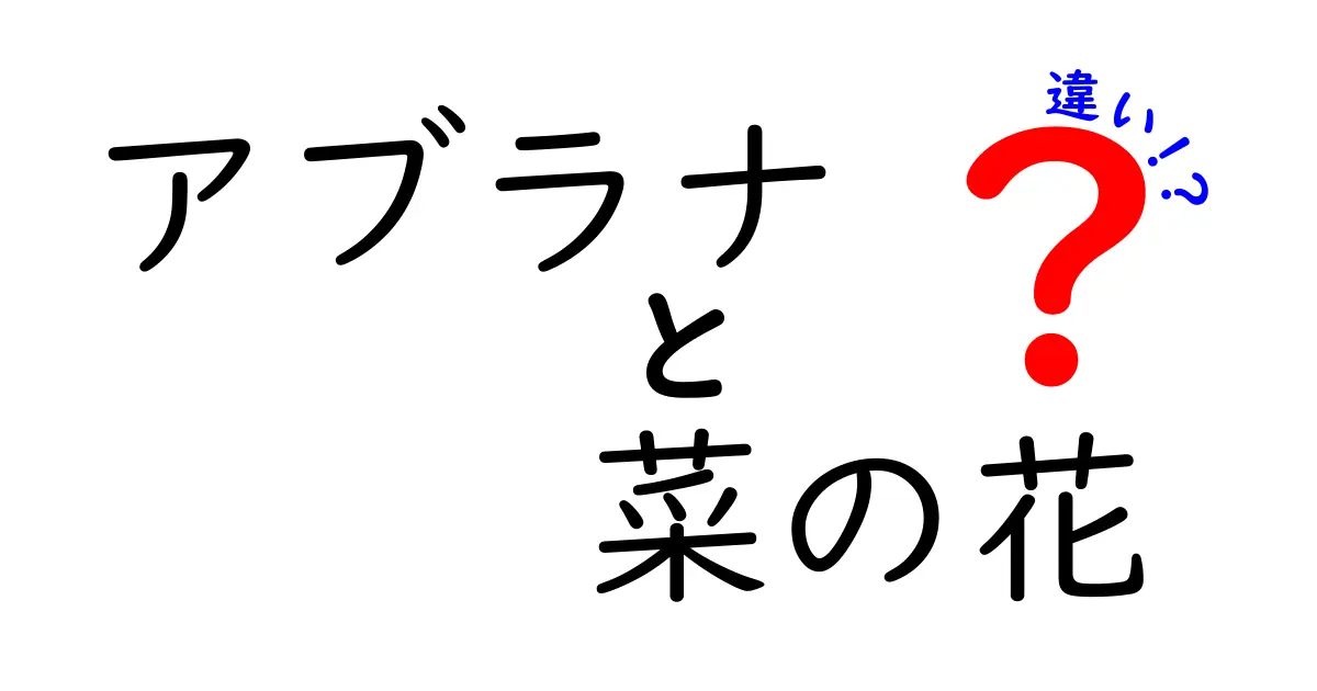 アブラナと菜の花の違いを徹底解説！知られざる特徴と魅力