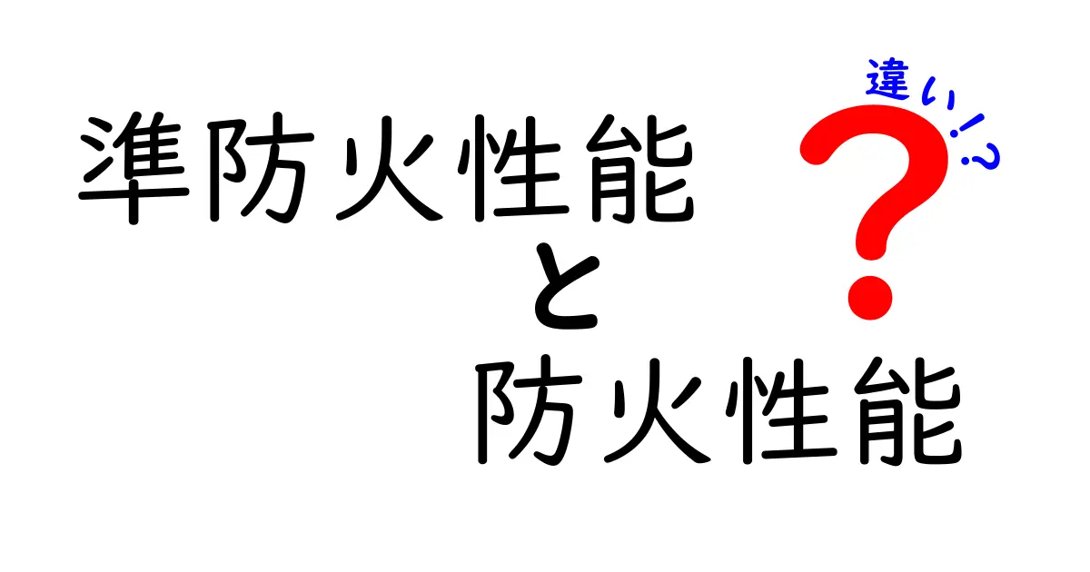 準防火性能と防火性能の違いを徹底解説!どちらが安全?